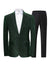 Tailored Fit Notched Lapel Single Breasted One-Button Solid Color 2 Piece Men's Party Suits