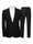 Tailored Fit Notched Lapel Single Breasted One-Button Solid Color 2 Piece Men's Party Suits