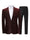 Tailored Fit Notched Lapel Single Breasted One-Button Solid Color 2 Piece Men's Party Suits