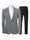 Tailored Fit Notched Lapel Single Breasted One-Button Solid Color 2 Piece Men's Party Suits