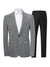 Tailored Fit Notched Lapel Single Breasted One-Button Solid Color 2 Piece Men's Party Suits