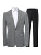 Tailored Fit Notched Lapel Single Breasted One-Button Solid Color 2 Piece Men's Party Suits