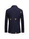 Tailored Fit Notched Lapel Single Breasted One-button Men's Party Jacket With Embroidery