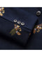Tailored Fit Notched Lapel Single Breasted One-button Men's Party Jacket With Embroidery