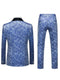 Tailored Fit Single Breasted One-button 2 Pieces Printed Men's Casual Suits