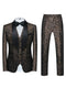 Tailored Fit Single Breasted One-button 2 Pieces Printed Men's Casual Suits