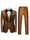 Tailored Fit Single Breasted One-button 2 Pieces Printed Men's Casual Suits