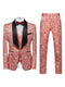 Tailored Fit Single Breasted One-button 2 Pieces Printed Men's Casual Suits