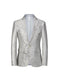 Tailored Fit Notched Lapel Single Breasted One-button Gilded Printed Men's Party Jacket