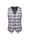 Tailored Fit Notched Lapel Single Breasted One-Button Grid 3 Piece Men's Party Suits