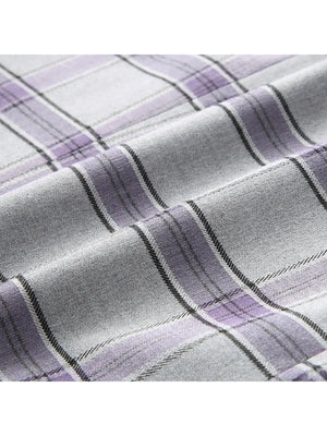 Tailored Fit Notched Lapel Single Breasted One-Button Grid 3 Piece Men's Party Suits