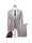 Tailored Fit Notched Lapel Single Breasted One-Button Grid 3 Piece Men's Party Suits