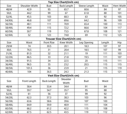 Tailored Fit Notched Lapel Single Breasted One-Button Grid 3 Piece Men's Party Suits