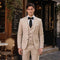 Tailored Fit Single Breasted Two buttons 3 Pieces Solid Colored Men's Wedding Suits