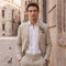 Tailored Fit Single Breasted Two-buttons 2 Pieces Solid Colored Men's Wedding Suits