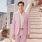 Tailored Fit Single Breasted Two-buttons 2 Pieces Striped Men's Wedding Suits