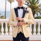 Tailored Fit Single Breasted One-button 3 Pieces Solid Colored Men's Wedding Suits