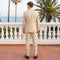 Tailored Fit Single Breasted Two-buttons 2 Pieces Solid Colored Men's Wedding Suits