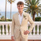 Tailored Fit Single Breasted Two-buttons 2 Pieces Solid Colored Men's Wedding Suits