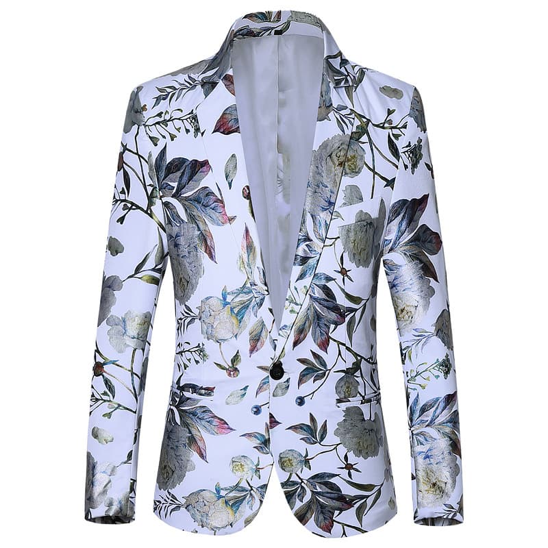 Tailored Fit Notched Lapel Single Breasted One-button Men&