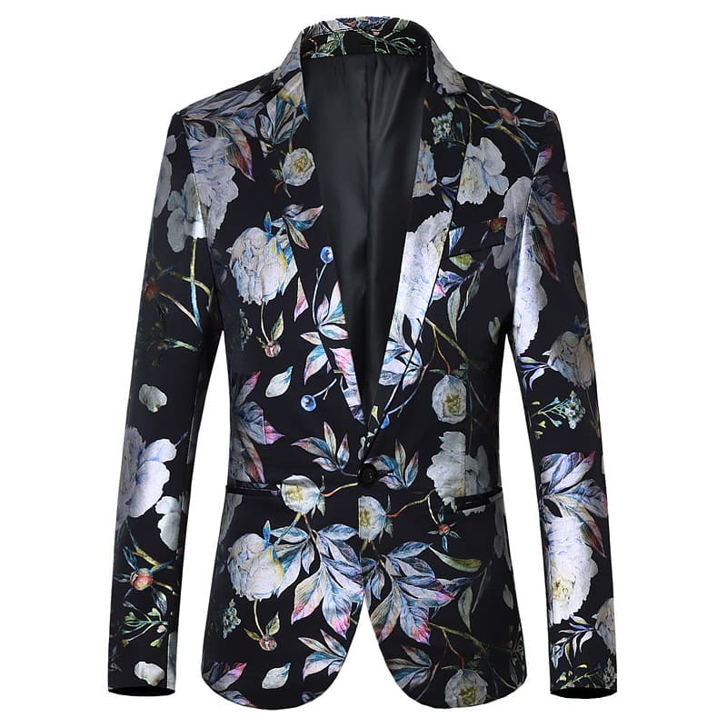 Tailored Fit Notched Lapel Single Breasted One-button Men&
