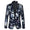 Tailored Fit Notched Lapel Single Breasted One-button Men's Party Jacket With Floral