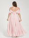 A-Line/Princess Chiffon Spaghetti Straps V-Neck Short Sleeves With Ruffles Asymmetrical Plus Size Bridesmaid Dresses