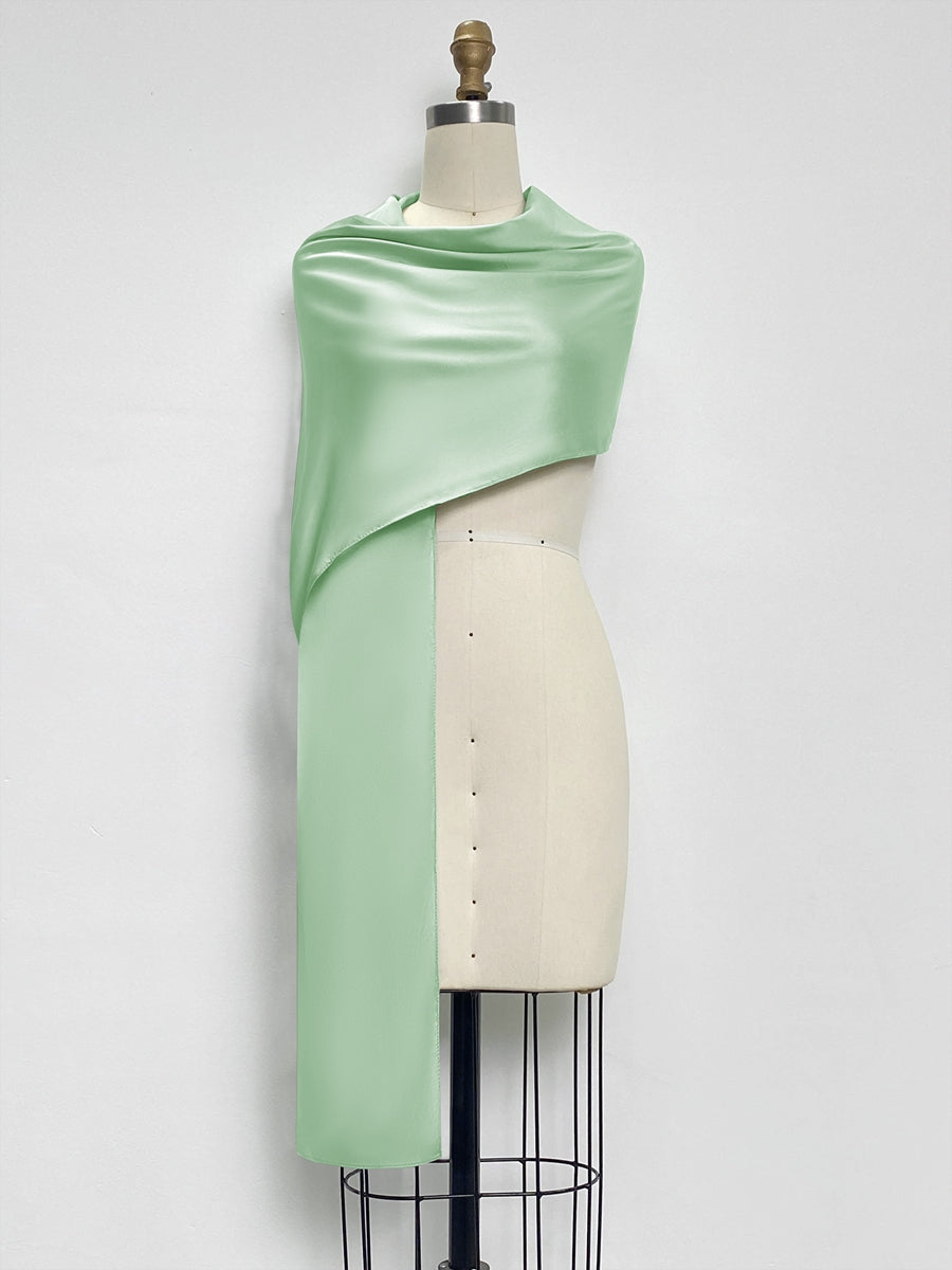 (18x89in.) Dense Stretch Satin Shawls &amp; Wraps for Women