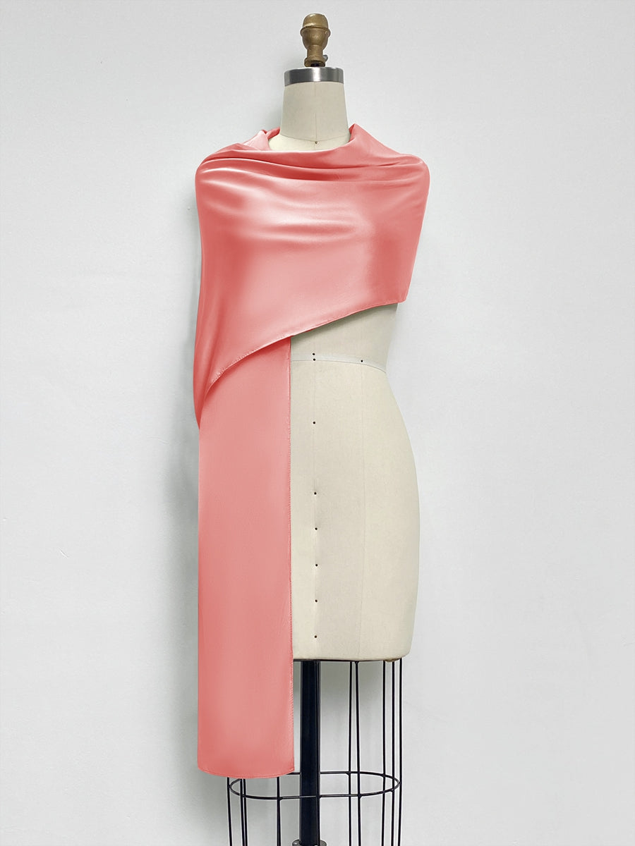 (18x89in.) Dense Stretch Satin Shawls &amp; Wraps for Women