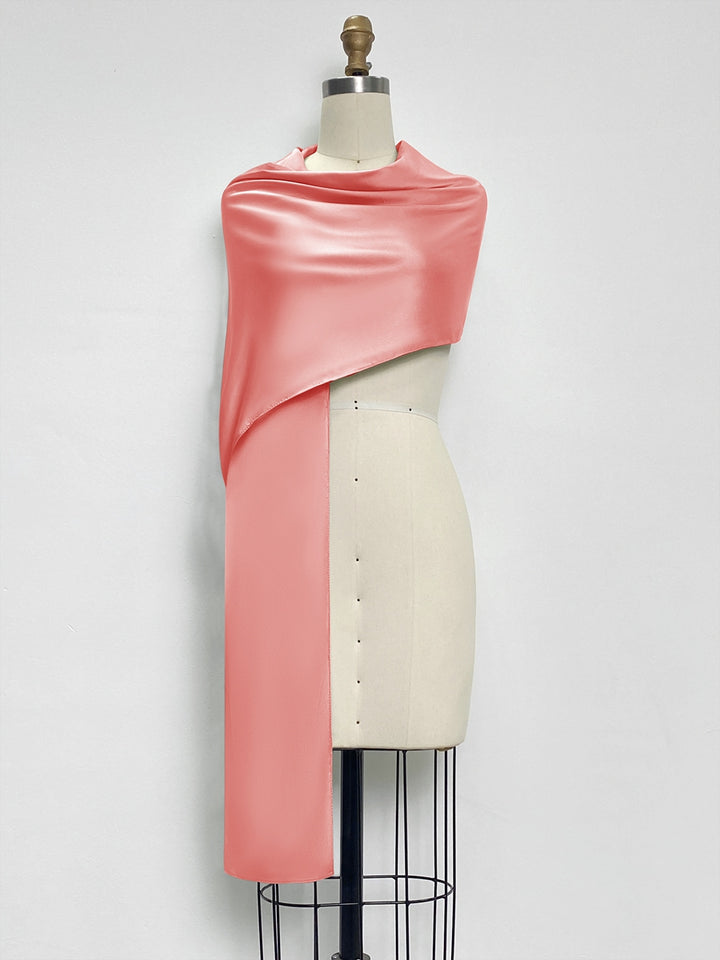 (18x89in.) Dense Stretch Satin Shawls &amp; Wraps for Women