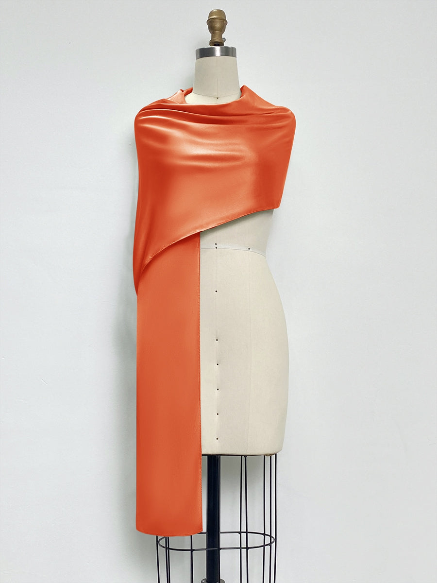(18x89in.) Dense Stretch Satin Shawls &amp; Wraps for Women