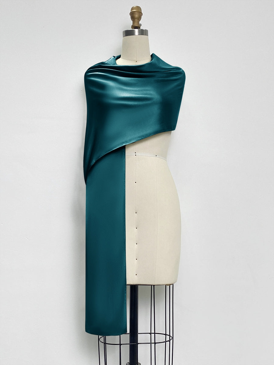(18x89in.) Dense Stretch Satin Shawls &amp; Wraps for Women