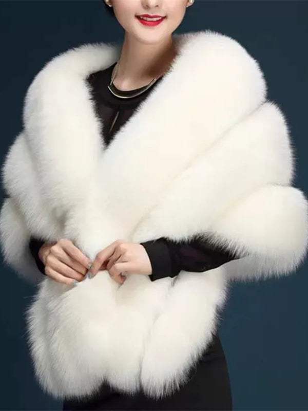 Women's Elegant Solid Colored Scarf Cape Long Wedding Shawl Wrap