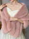 Women's Elegant Solid Colored Scarf Cape Long Wedding Shawl Wrap