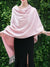 Women's Cashmere Solid Colored Scarf Casual Shawl with Pearls & Tassels
