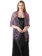 Women's Solid Colored Fringed Scarf Wedding Cape with Sequins