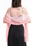 Women's Solid Colored Fringed Scarf Cape with Floral Cut-out