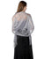 Women's Solid Colored Fringed Scarf Cape with Floral Cut-out