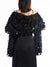 Solid Colored Stylish Fringed Cape Shawl for Women