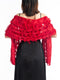 Solid Colored Stylish Fringed Cape Shawl for Women