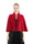 Women's Elegant Knitted Solid Color Cape Shawl with Button