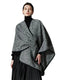 Black High-End Wool Tie-Dye Party Cape Shawl for Women