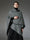 Black High-End Wool Tie-Dye Party Cape Shawl for Women