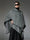 Black High-End Wool Tie-Dye Party Cape Shawl for Women