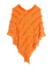 Women's Warm V-Neck Stylish Knitted Plush Fringed Shawl Cape