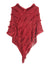 Women's Warm V-Neck Stylish Knitted Plush Fringed Shawl Cape