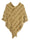 Women's Warm V-Neck Stylish Knitted Plush Fringed Shawl Cape