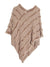 Women's Warm V-Neck Stylish Knitted Plush Fringed Shawl Cape