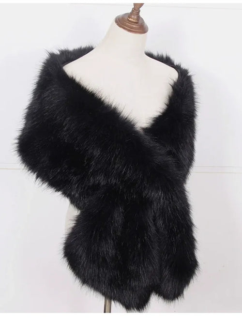 Women's Luxury Fur Vintage Soft Versatile Shawl and Wraps