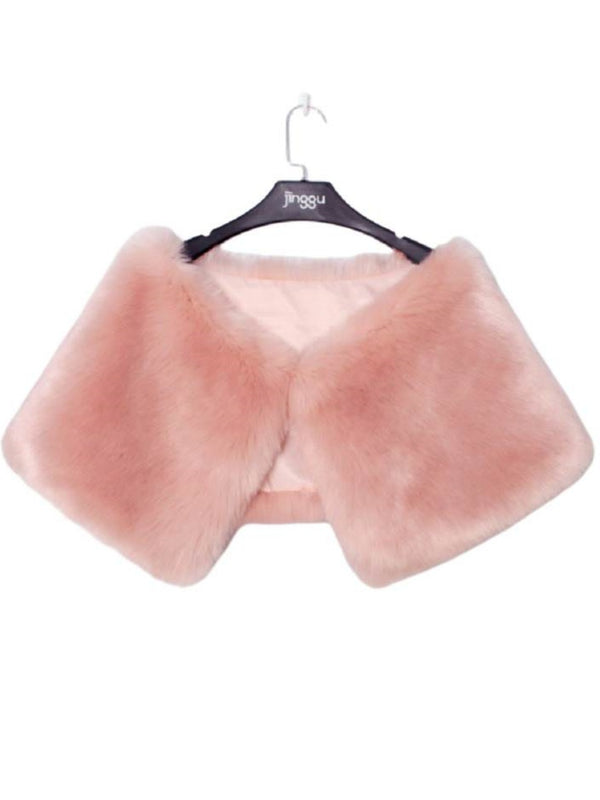 Women's Sweet Fur Soft Versatile Warm Party Shawl/Wraps